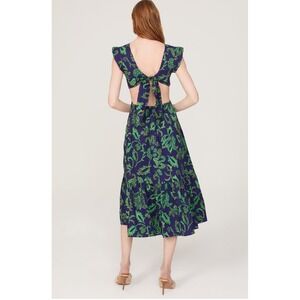 Marissa Webb Collective Navy Blue Green‎ Cut Out Tiered Dress